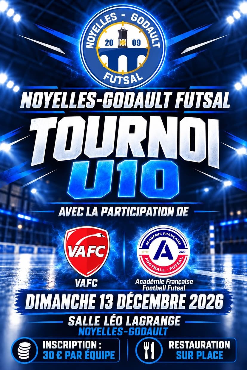 Affiche du Tournoi U10, dimanche 13 décembre 2026